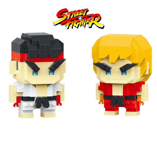 Hadouken Blocks . Figura personalizada en bloques de Street Fighter