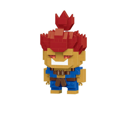 Hadouken Blocks . Figura personalizada en bloques de Street Fighter